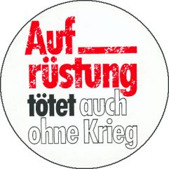 Aufkleber: Aufrüstung - Krieg